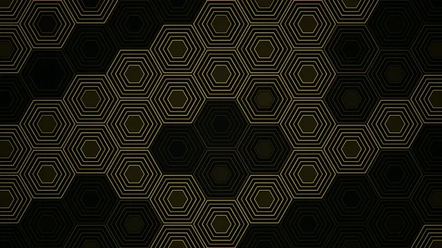Gold Hexagon Pattern Looping Motion Graphics Background