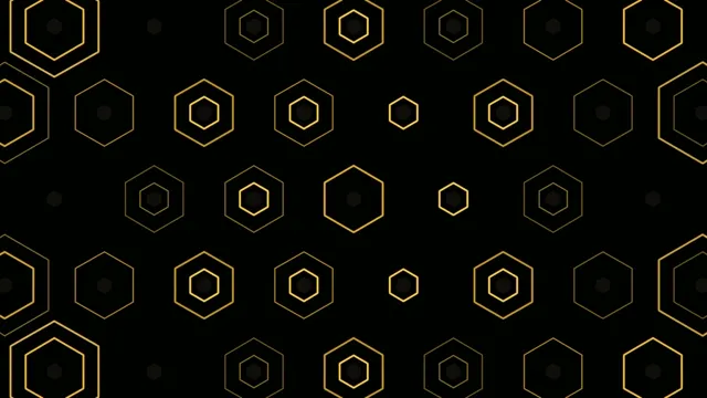 Gold Hexagon Pattern Motion Background 4K