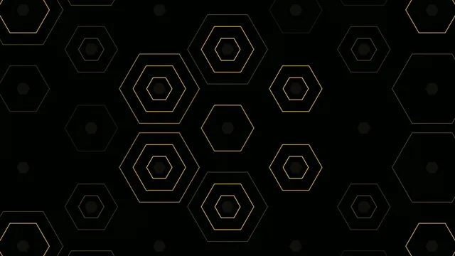 Gold Hexagon Pattern Motion Background 4K