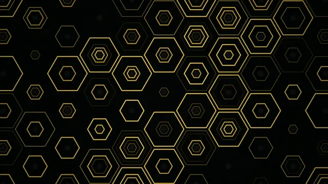 Gold Hexagon Pattern Motion Background 4K