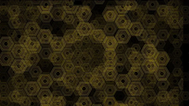 Gold Hexagon Pattern Motion Background