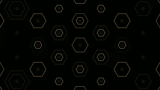 Gold Hexagon Pattern Motion Graphics 4K
