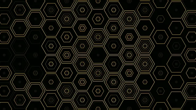 Gold Hexagon Pattern Motion Graphics 4K