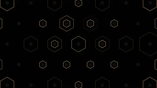 Gold Hexagon Pattern Motion Graphics 4K