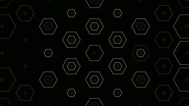 Gold Hexagon Pattern Motion Graphics Background