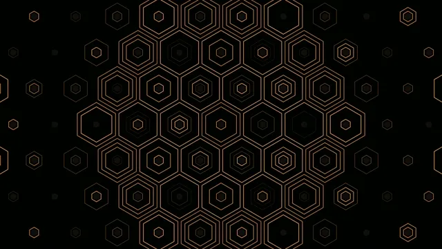 Gold Hexagon Pattern Motion Graphics Background