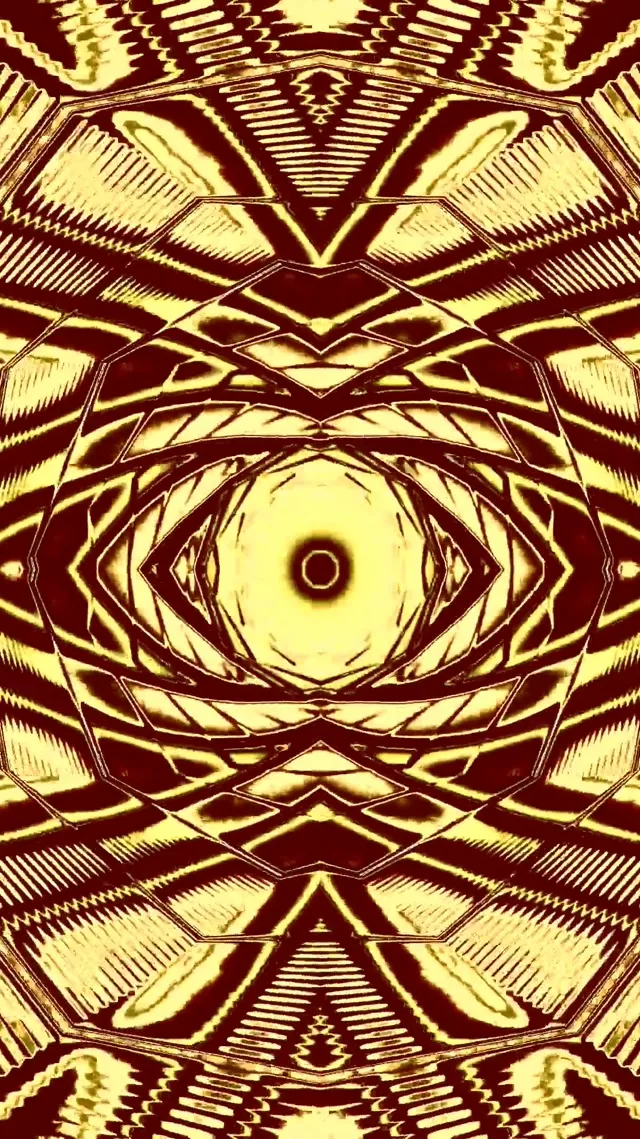 Altın Neon Tünel Göz 60fps Ekran Koruyucu 9:16 Reels VJ Loop PC Laptop