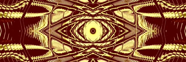Kulta Neon-tunneli Kaleidoskooppi Näytönsäästäjä 3:1 Triple Wide 60fps VJ Silmukka