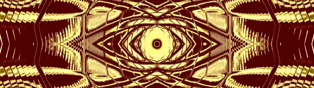 Đường Hầm Neon Kaleidoscope Vàng Bảo Vệ Màn Hình 32:9 Siêu Cực Rộng 60fps VJ Loop