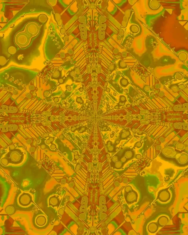 霓虹隧道碎形萬花筒金色 VJ Loop 4:5 Instagram 60fps 螢幕保護程式