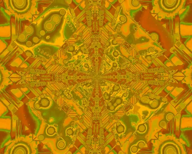 霓虹隧道金色萬花筒 VJ Loop 5:4 工業 60fps 螢幕保護程式