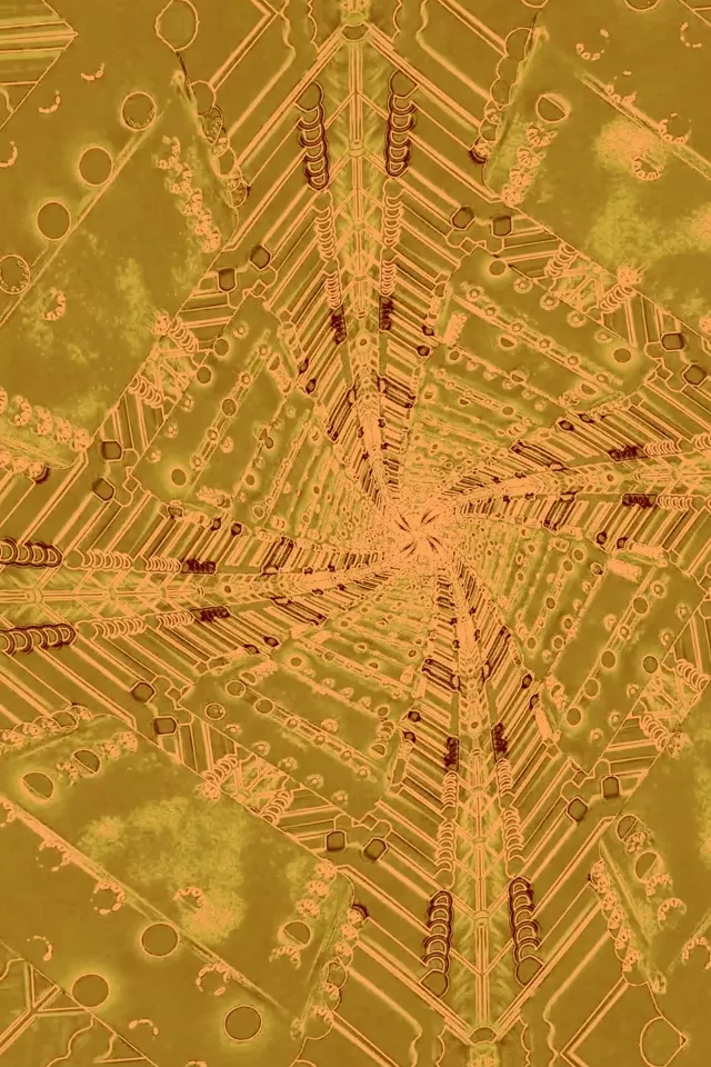 Túnel de Neó Circuit Daurat Caleidoscopi 2:3 Foto Portrait 60fps Estalviapantalles VJ Loop