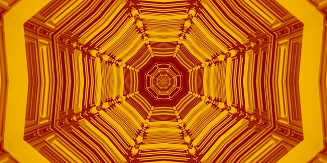 ნეონის გვირაბი რვაკუთხედის ვორტექსი VJ Loop 2:1 Univisium 60fps ეკრანის დამცველი