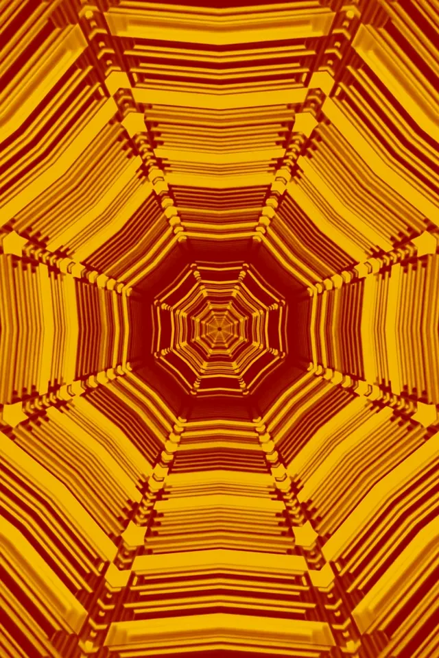 Neon Tunel Jantarni Oktagon Vorteks Vj Loop 2:3 Photo Portrait 60fps Čuvar Zaslona