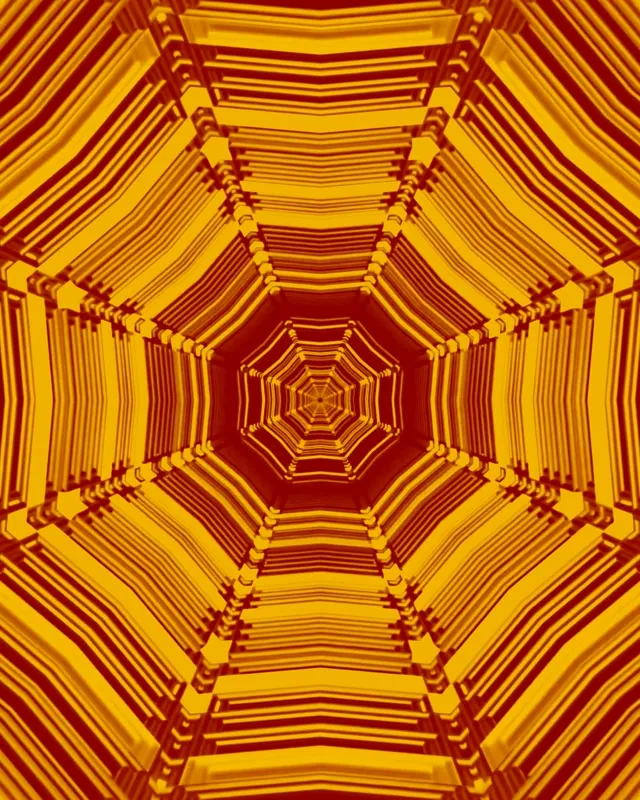 Neon Tunel Jantarni Oktagon Vorteks VJ Loop 4:5 Instagram 60fps Čuvar Ekrana