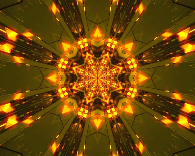 霓虹隧道金星萬花筒 VJ Loop 5:4 工業用 60fps 螢幕保護程式