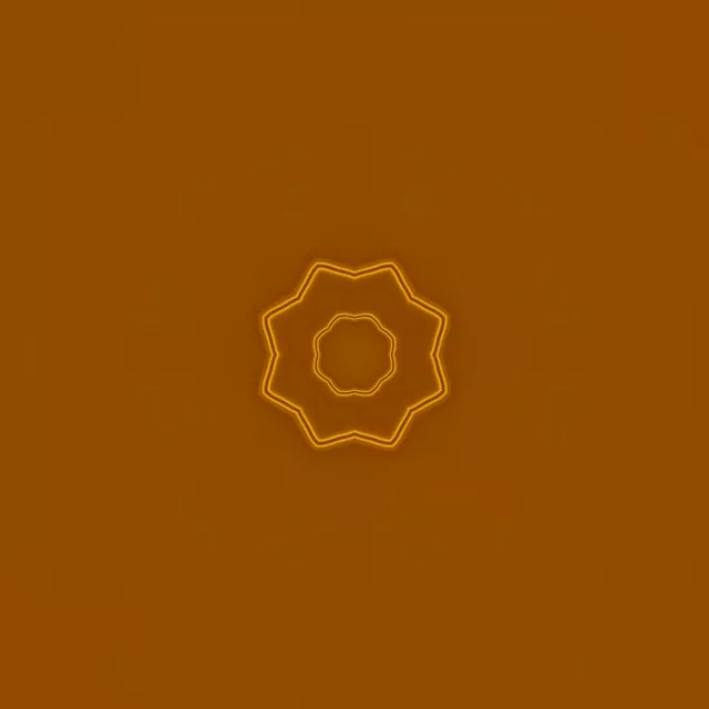 Golden 8-Point Star Neon Tunnel Screensaver Vj Loop 1:1 Square 60fps