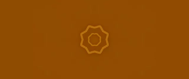 Neon Tunnel Gold 8-Point Star Mandala Vj Loop 2.39:1 Cinemascope 60fps Screensaver