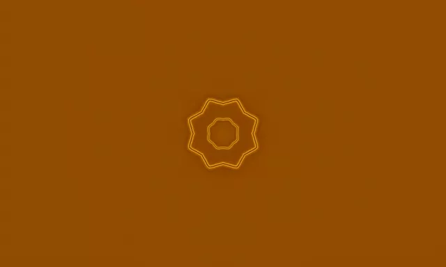 Neon Tunnel Golden 8-Point Star Kaleidoscope VJ Loop 5:3 Wide 60fps Screensaver