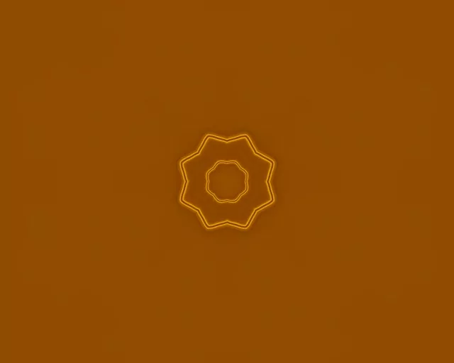 Golden 8-Point Star Neon Tunnel Loop 5:4 Industrial 60fps Screensaver Vj Loop