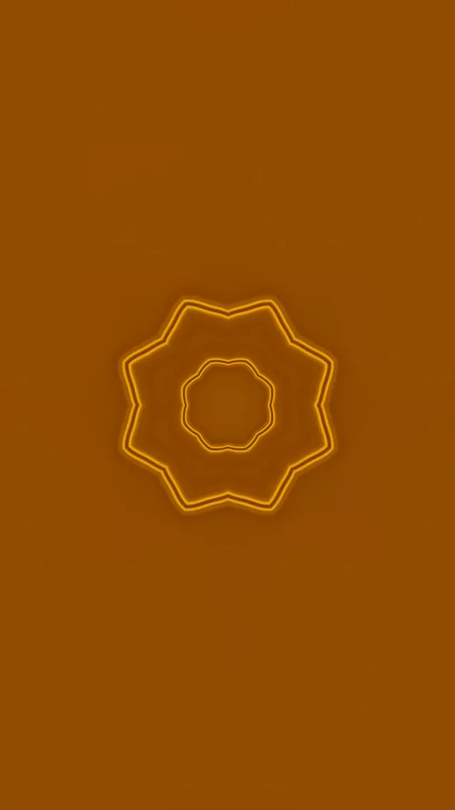 Neon Alagút Arany Csillag Mandala VJ Loop 9:16 Reels 60fps Képernyővédő