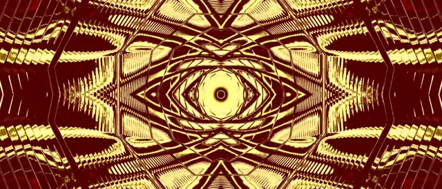 Zlatý Červený Neon Tunel Spořič obrazovky 21:9 Ultrawide 60fps VJ Loop PC Laptop