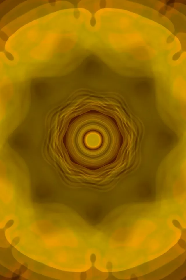 Túnel Neon Círculo Concéntrico Dourado 2:3 Portrait 60fps Protector de pantalla VJ Loop