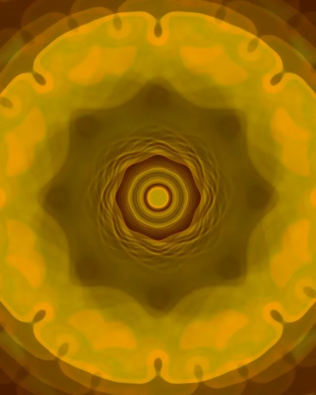 Tunnel Néon Concentrique Doré | 4:5 Instagram 60fps VJ Loop Screensaver