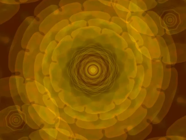 Túnel de Neon Daurat Concèntric VJLoops 4:3 Clàssic 60fps Estalvi de Pantalla