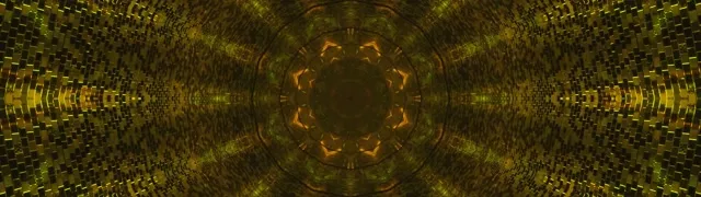 Kuldne Fraktaal Kaleidoskoop Neon Tunnel VJLoops 32:9 Super Ultrawide 60fps Ekraanisäästja