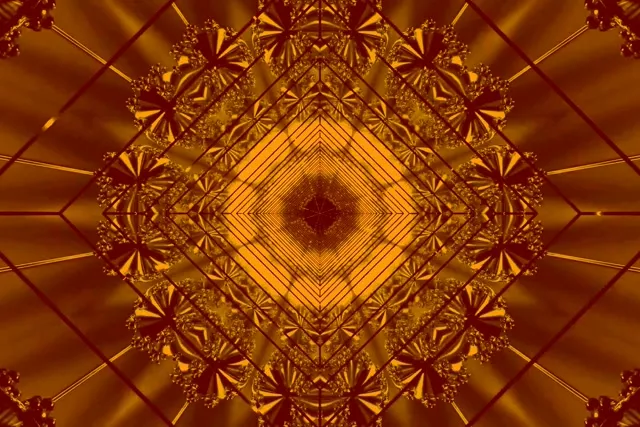 金色分形霓虹隧道屏保 3:2 Surface 60fps Vj Loop