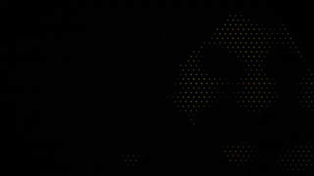 Golden Heart Particles Animation on Black Background