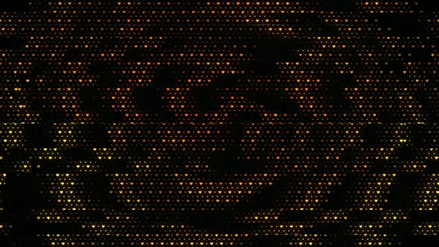 Golden Heart Particles Wave Motion Graphics