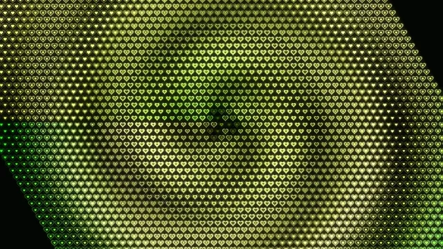 Golden Heart Pattern Animation 4K Loop