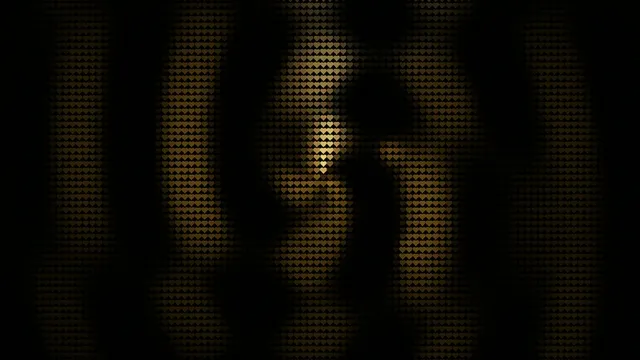 Golden heart pattern motion background 4K Ultra HD widescreen loop