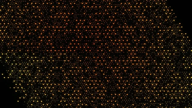 Golden Hearts Falling - 4K Romantic Particle Animation