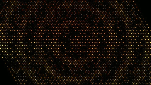Golden Hearts Falling Animation - 4K Romantic Background