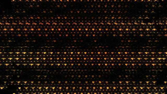 Golden hearts flowing animation 4K UHD widescreen background