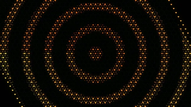 Golden Hearts Spiral Animation 4K Ultra HD