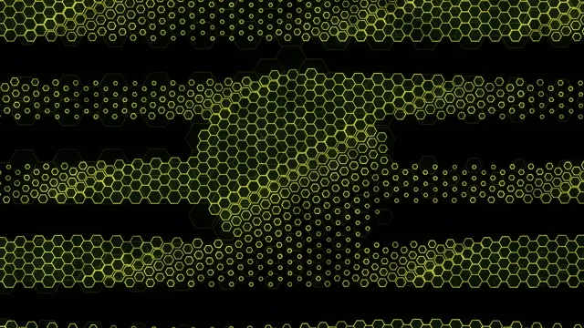 Golden Hexagon Flow 4K UHD 60FPS Screensaver | VJ Loop Motion