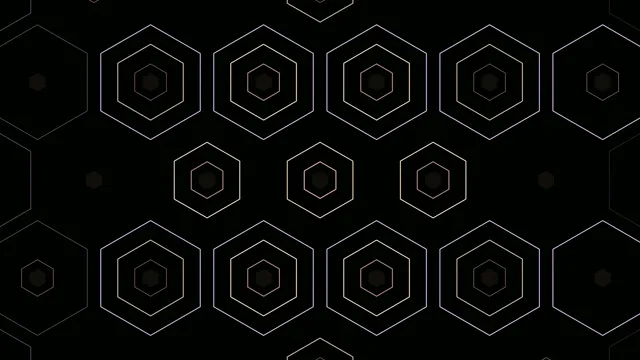 Golden Hexagon Grid Motion Background 4K