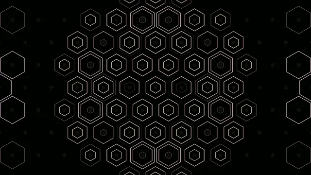 Golden Hexagon Grid Pattern - 4K Abstract Background