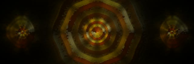 Tunel Neon Golden Hexagon VJLoops 3:1 Triple Wide 60fps Screensaver