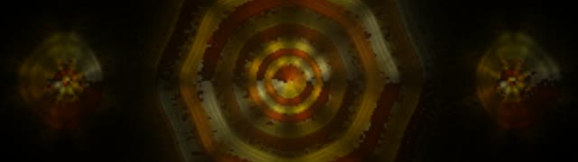 Zlatý šestiúhelník neonový tunel VJ Loop 32:9 Ultrawide 60fps Spořič obrazovky