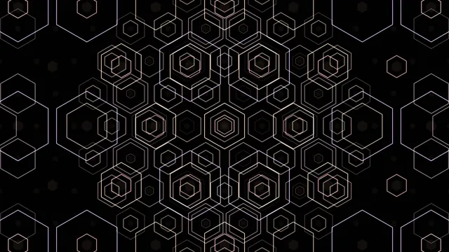 Golden Hexagon Network Abstract 4K Background