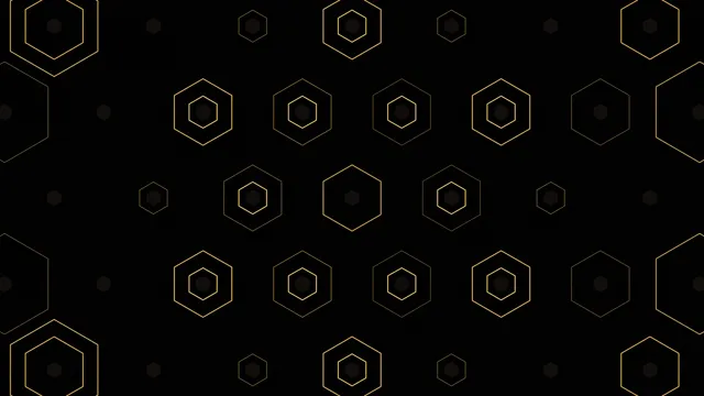 Golden Hexagon Pattern 4K Animation Loop