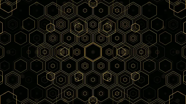 Golden Hexagon Pattern 4K Background Loop