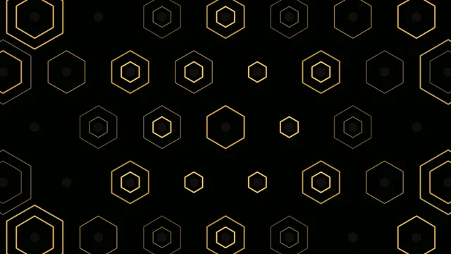 Golden Hexagon Pattern Animated Background 4K