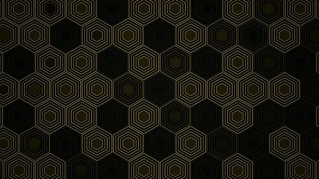 Golden Hexagon Pattern Loop - Luxury Geometric Background