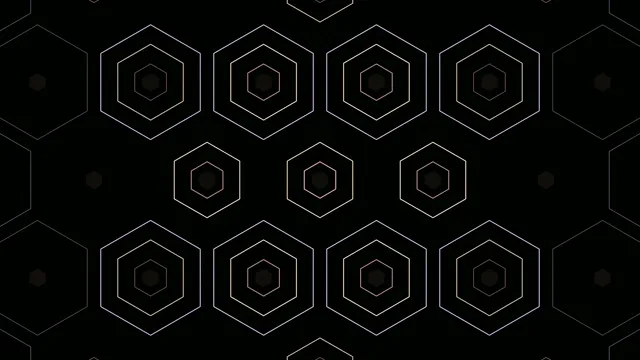 Golden Hexagon Pattern Motion Graphics 4K